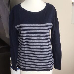 Navy Striped Women's Sweater